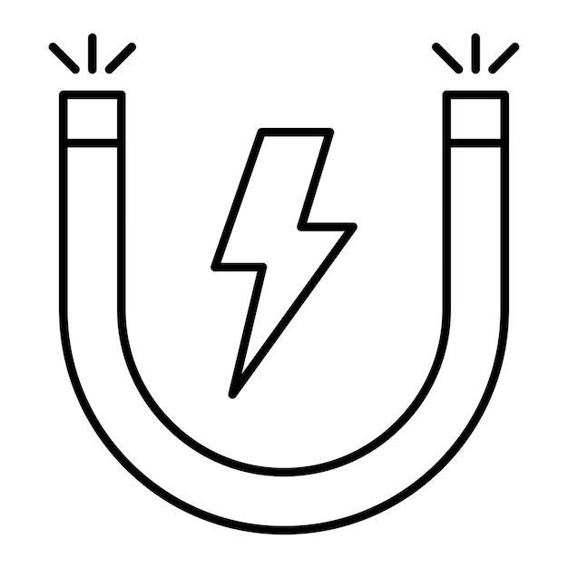 Diseño vectorial Estilo del ícono del imán