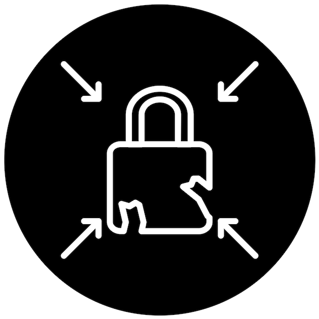 Diseño vectorial Estilo del icono de impacto de violación