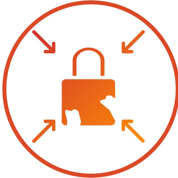 Diseño vectorial Estilo del icono de impacto de violación