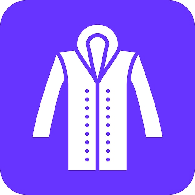 Diseño vectorial de estilo de icono de impermeable