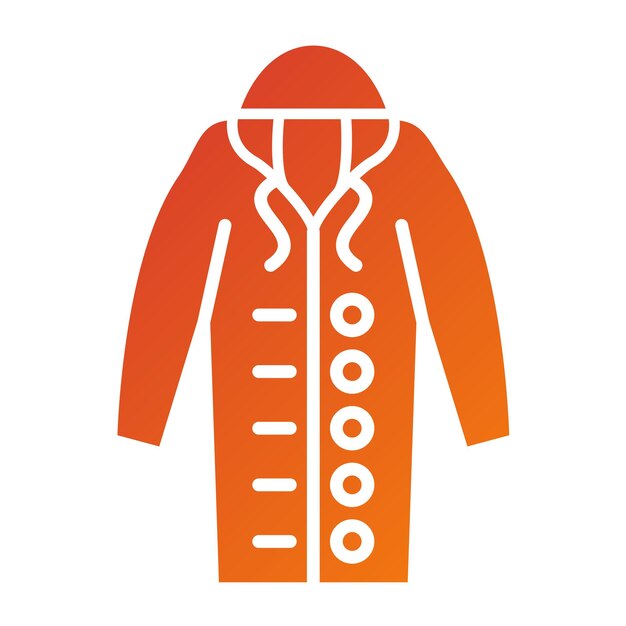 Diseño vectorial de estilo de icono de impermeable