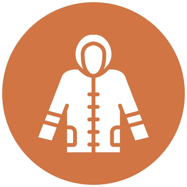 Diseño vectorial de estilo de icono de impermeable