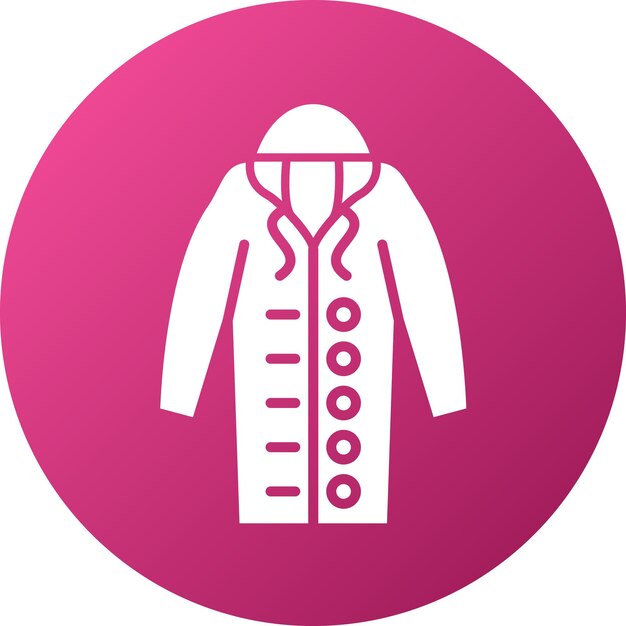 Diseño vectorial de estilo de icono de impermeable