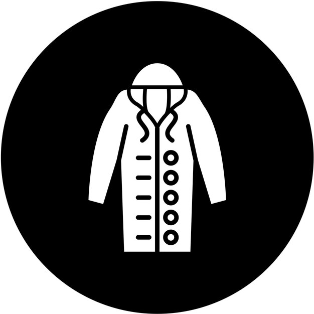 Diseño vectorial de estilo de icono de impermeable