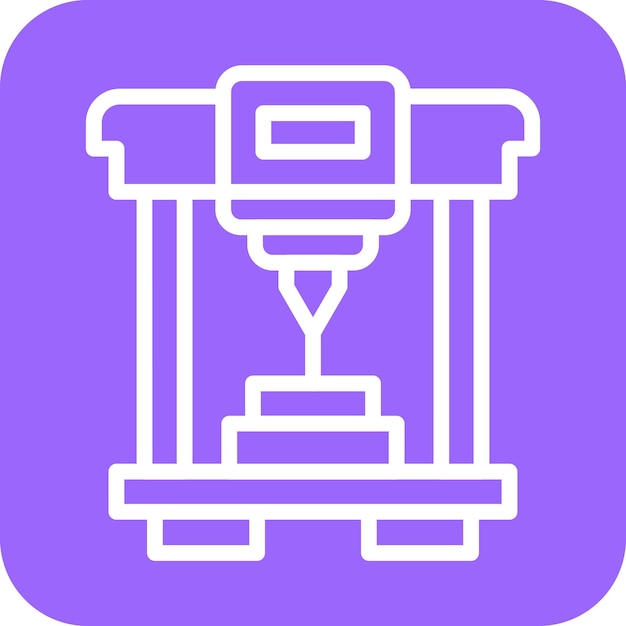Diseño vectorial Estilo de icono de impresión 3D