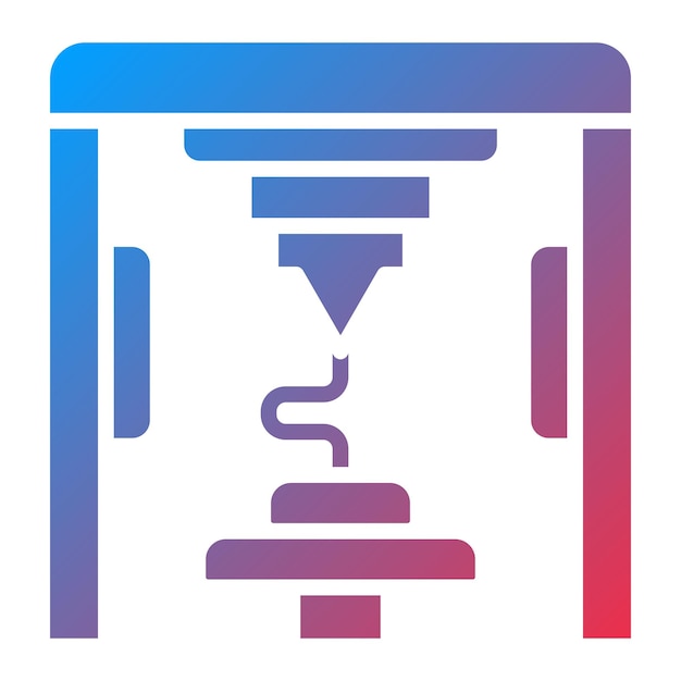 Diseño vectorial Estilo de icono de impresión 3D