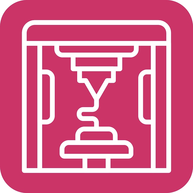 Diseño vectorial Estilo de icono de impresión 3D