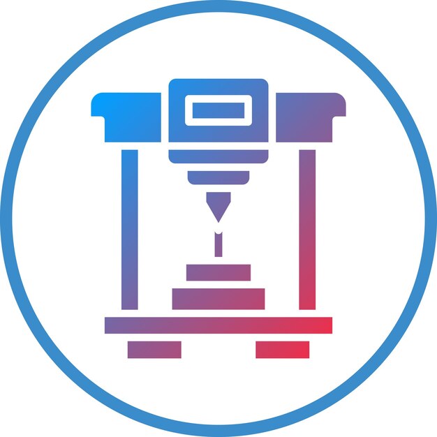 Diseño vectorial Estilo de icono de impresión 3D