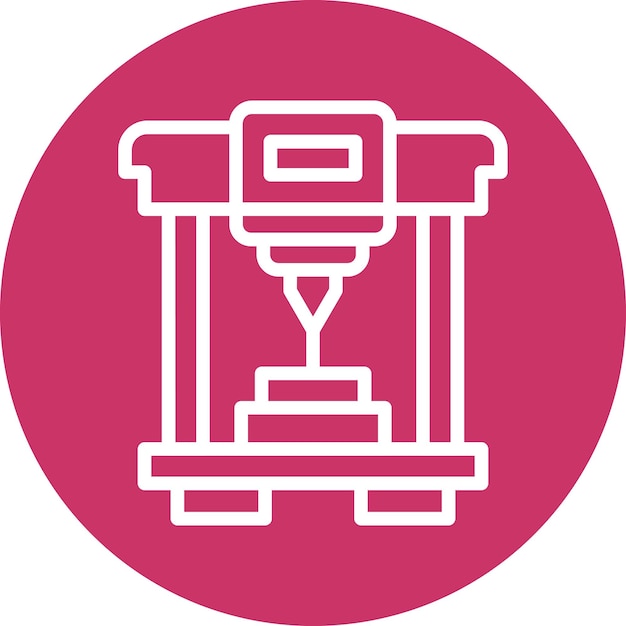 Diseño vectorial Estilo de icono de impresión 3D