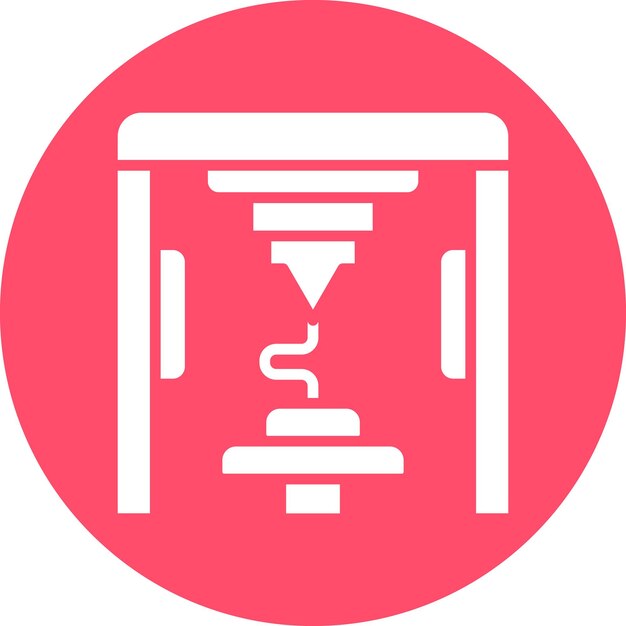 Diseño vectorial Estilo de icono de impresión 3D