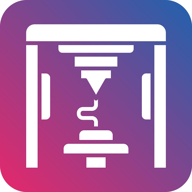 Diseño vectorial Estilo de icono de impresión 3D