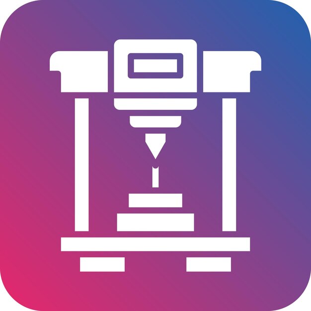 Diseño vectorial Estilo de icono de impresión 3D