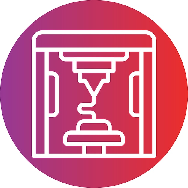 Diseño vectorial Estilo de icono de impresión 3D