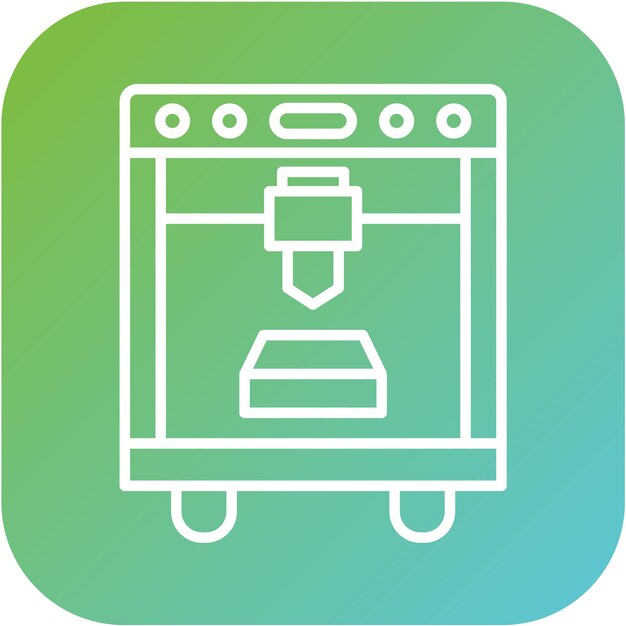 Diseño vectorial Estilo de icono de impresión 3D