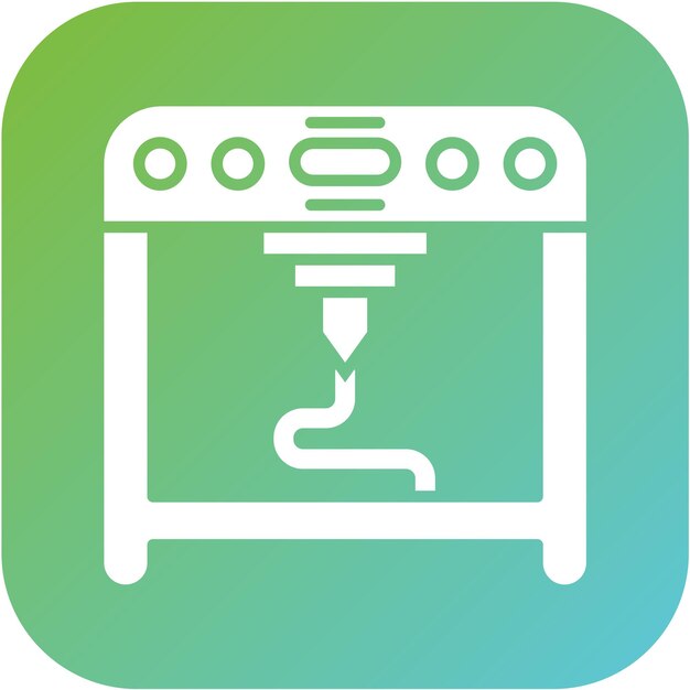 Diseño vectorial Estilo de icono de impresión 3D