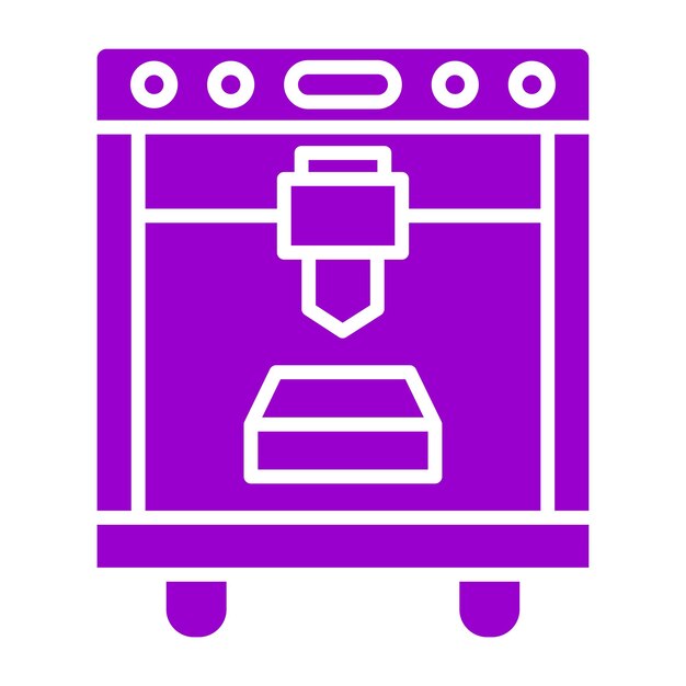 Diseño vectorial Estilo de icono de impresión 3D