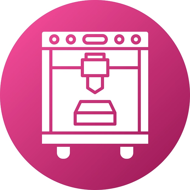 Diseño vectorial Estilo de icono de impresión 3D