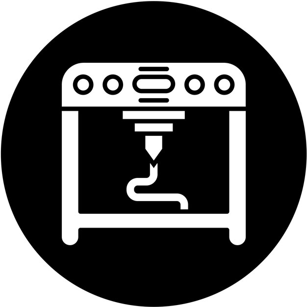 Diseño vectorial Estilo de icono de impresión 3D