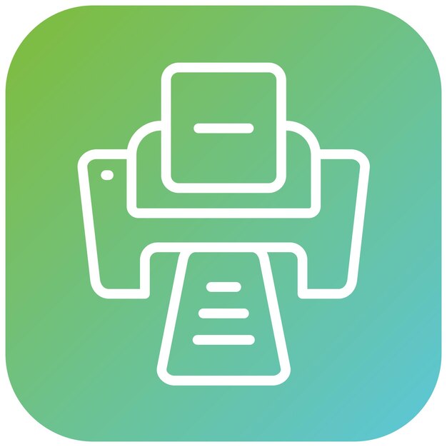 Diseño vectorial Estilo del icono de impresión fina