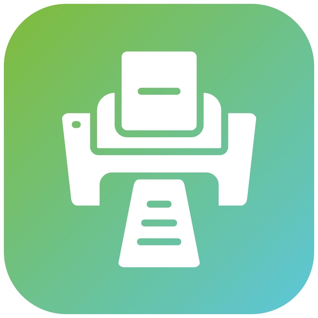 Diseño vectorial Estilo del icono de impresión fina