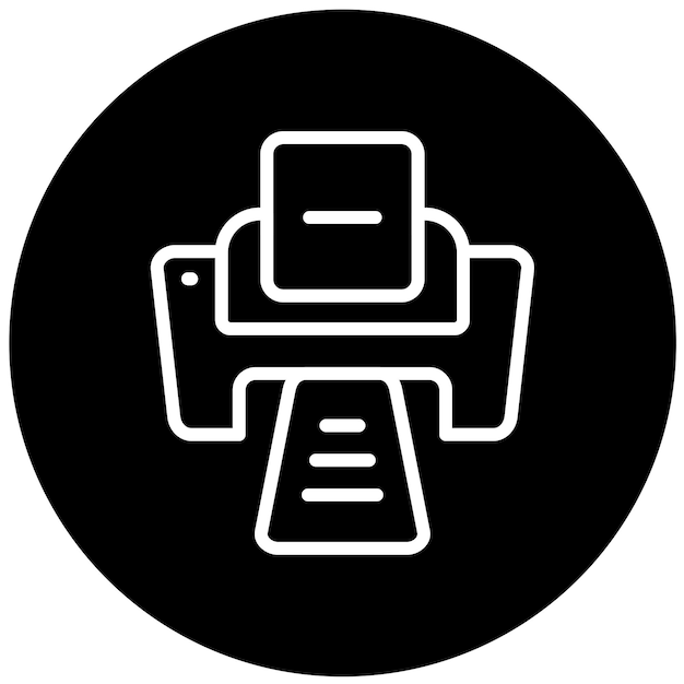 Diseño vectorial Estilo del icono de impresión fina