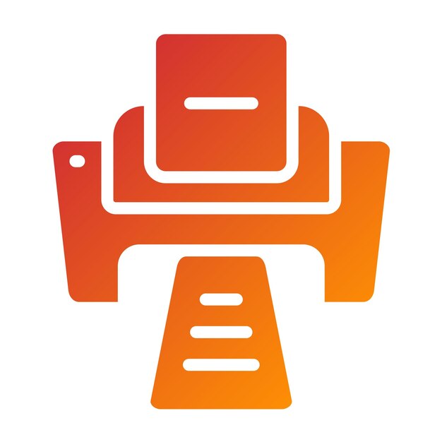 Diseño vectorial Estilo del icono de impresión fina