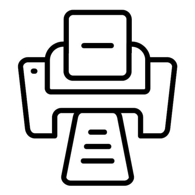 Diseño vectorial Estilo del icono de impresión fina