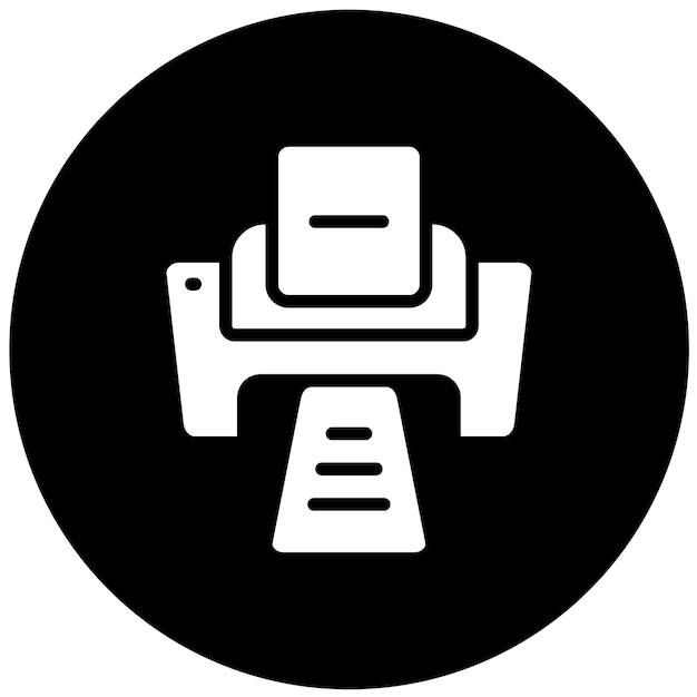 Diseño vectorial Estilo del icono de impresión fina