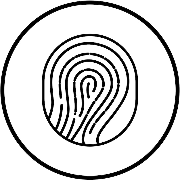 Diseño vectorial Estilo del icono de impresión de pulgar