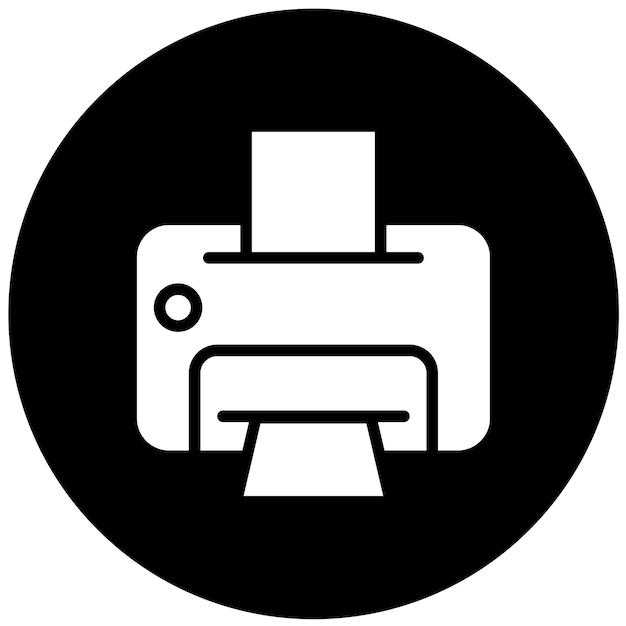 Diseño vectorial Estilo del icono de impresión