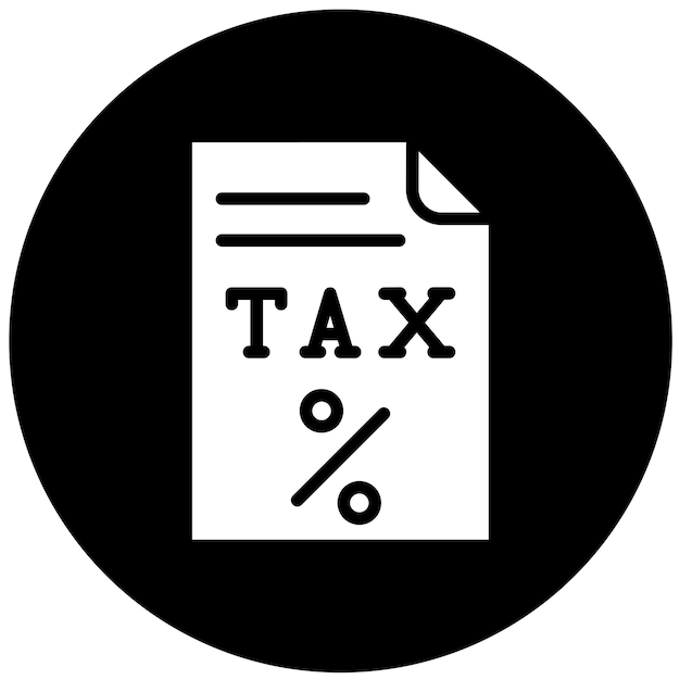 Diseño vectorial de estilo de icono de impuestos