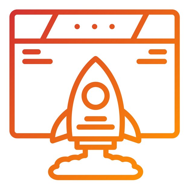 Diseño vectorial Estilo del icono de impulso
