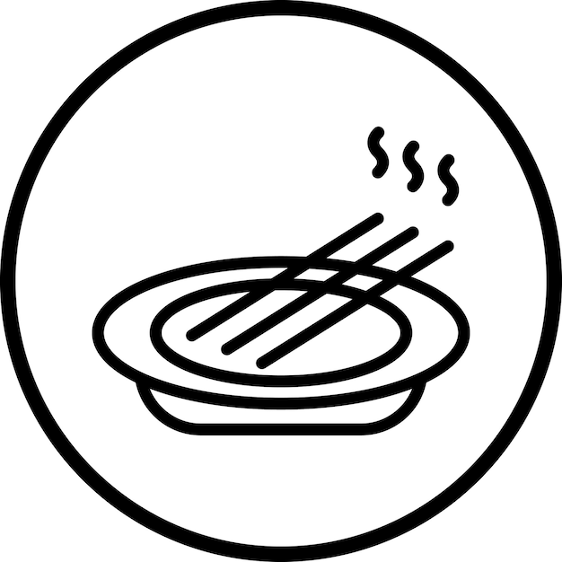 Diseño vectorial Estilo del icono del incienso