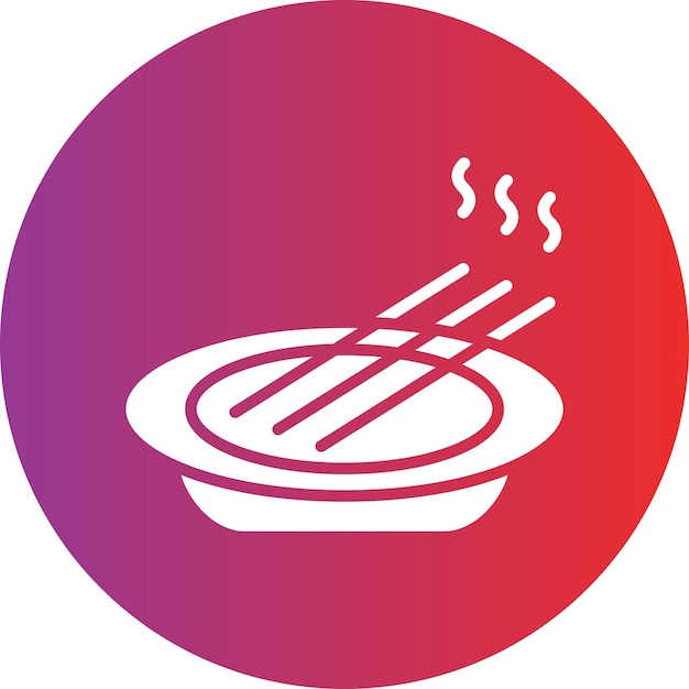 Diseño vectorial Estilo del icono del incienso