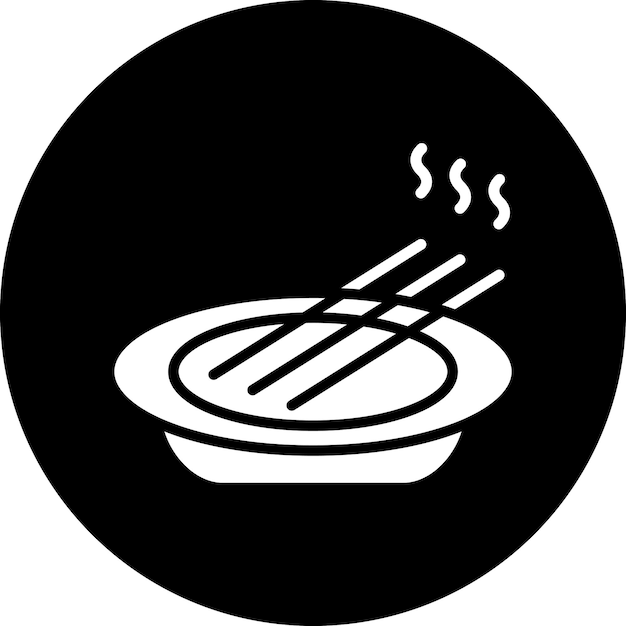 Diseño vectorial Estilo del icono del incienso