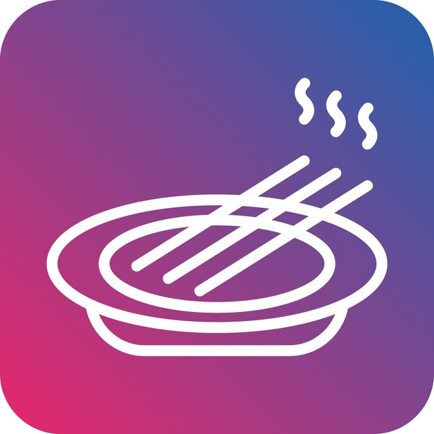 Diseño vectorial Estilo del icono del incienso