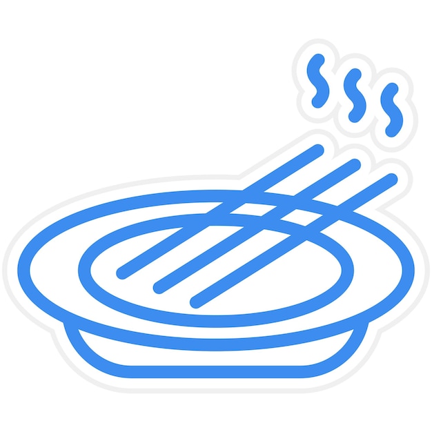 Diseño vectorial Estilo del icono del incienso