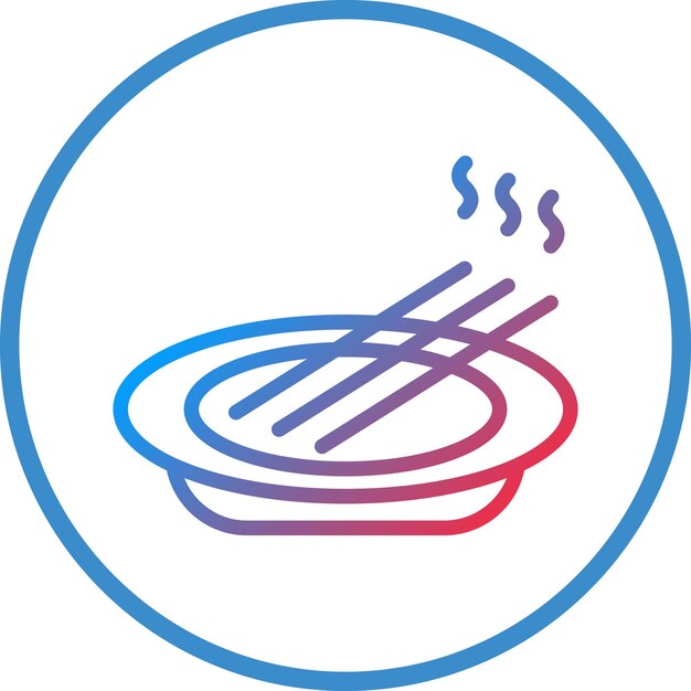 Diseño vectorial Estilo del icono del incienso