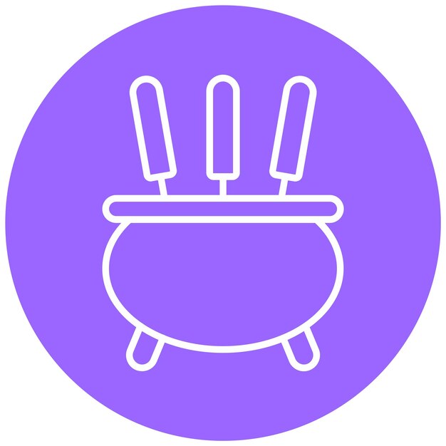 Diseño vectorial Estilo del icono del incienso