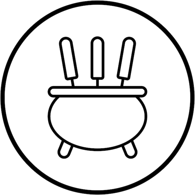 Diseño vectorial Estilo del icono del incienso