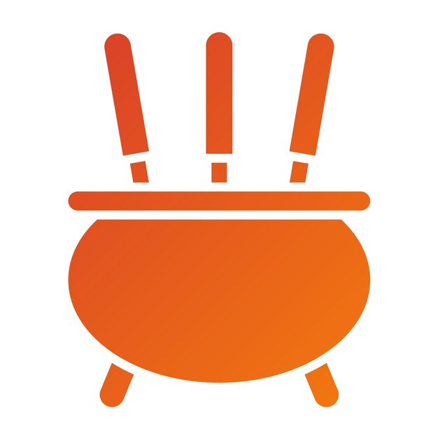 Diseño vectorial Estilo del icono del incienso