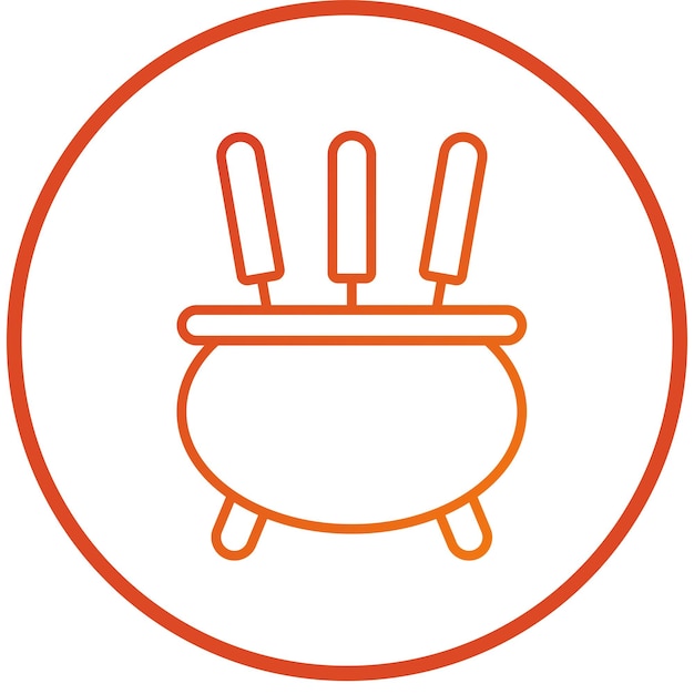 Diseño vectorial Estilo del icono del incienso