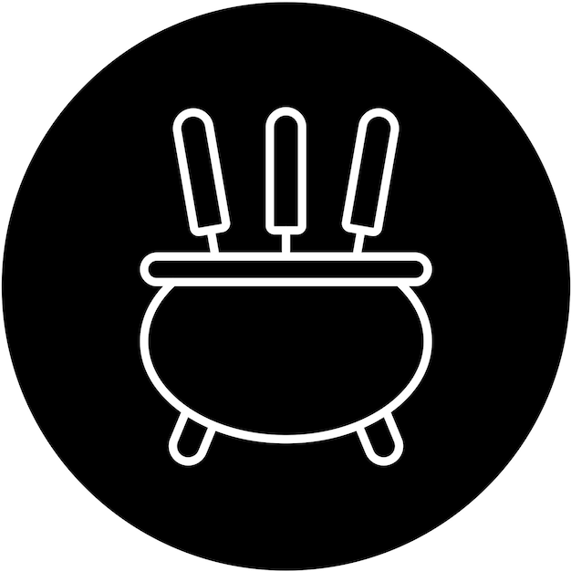 Diseño vectorial Estilo del icono del incienso