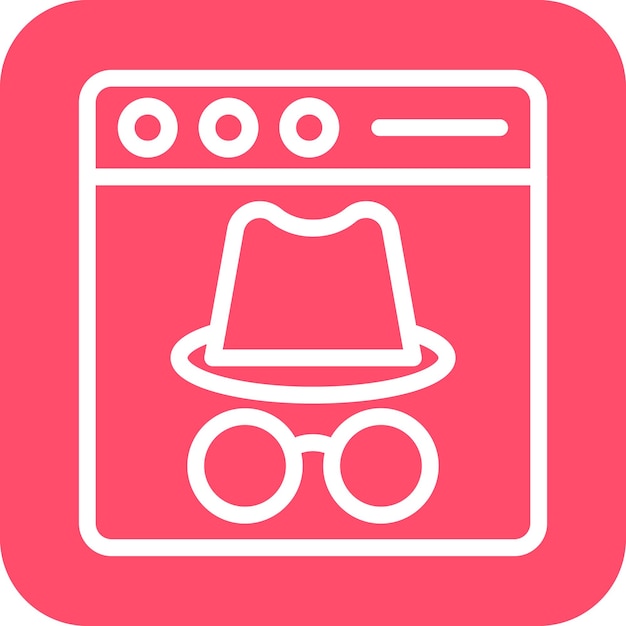 Diseño vectorial Estilo de icono incógnito