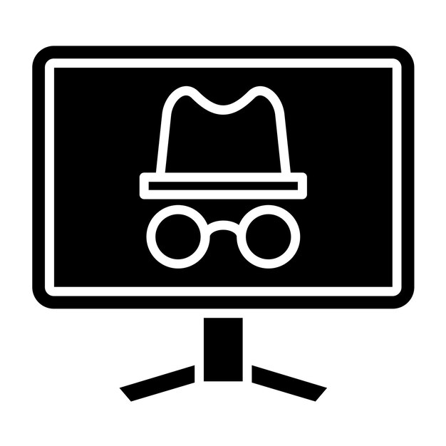 Diseño vectorial Estilo de icono incógnito