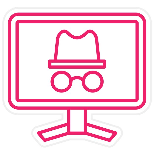 Diseño vectorial Estilo de icono incógnito