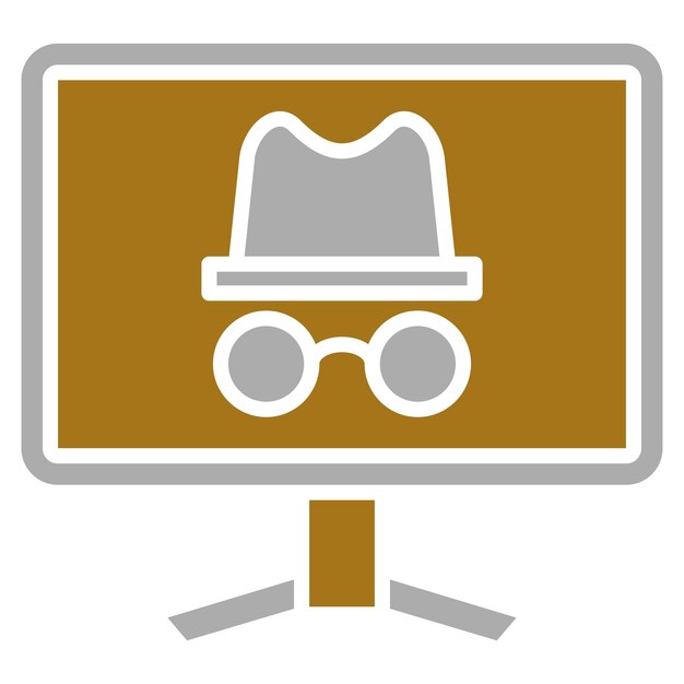 Diseño vectorial Estilo de icono incógnito
