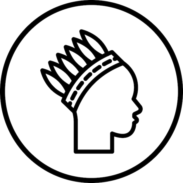Diseño vectorial estilo de icono indio nativo