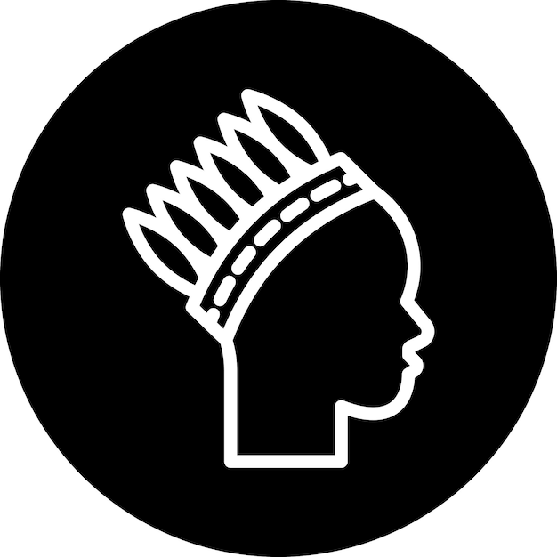 Diseño vectorial estilo de icono indio nativo