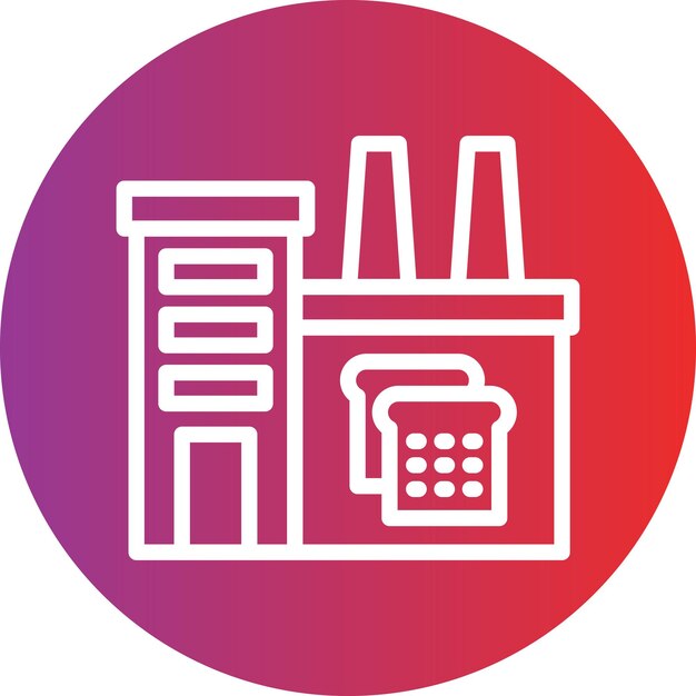 Diseño vectorial Estilo de icono de la industria alimentaria